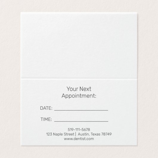 Ihre nächste Terminkarte (Außenseite Aufgefaltet)