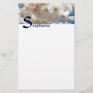 Ihre Name Stationery Pink Blume blüht benutzerdefi Briefpapier