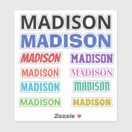 IHRE NAMEN-Aufkleber Aufkleber