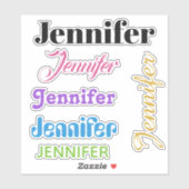 IHRE NAMEN-Aufkleber Aufkleber (Blatt)