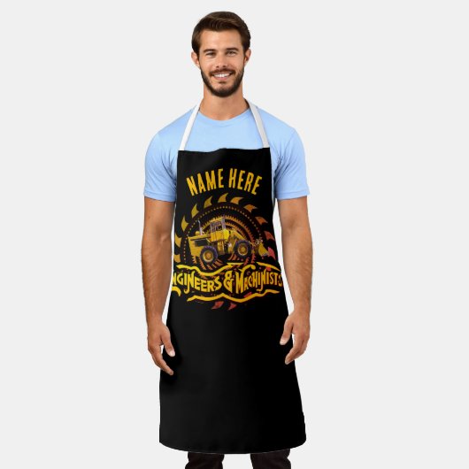 IHRE NAMEN-Ingenieur- und Maschinenarbeit Schürze (Getragen)