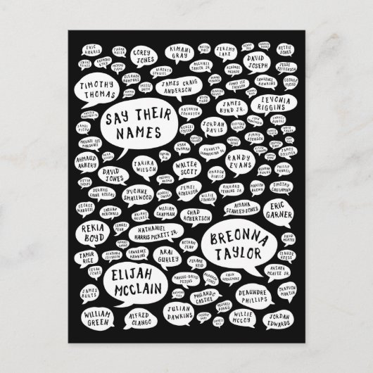 ihre Namen nennen Postkarte (Vorderseite)