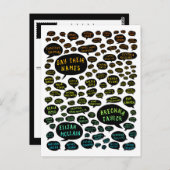 ihre Namen Regenbogen Postkarte (Vorne/Hinten)