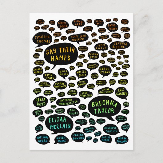 ihre Namen Regenbogen Postkarte (Vorderseite)