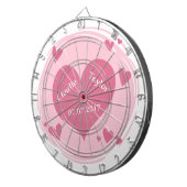 Ihre Namen u. Datum in einer Dartscheibe (Vorderseite rechts)