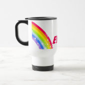 "Ihre Namens" Regenbogenreise/-kinder schlagen Reisebecher (Links)