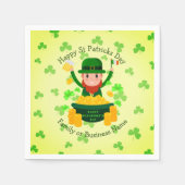 Ihre Namensmeldung St Patricks Day Leprechaun Gold Serviette (Vorderseite)