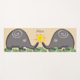 Ihre Namenssun-Gruß-poetischen gewundenen Yogamatte