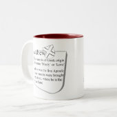 Ihre NamensTasse, Ursprung und Bedeutung: Andrew Zweifarbige Tasse (Vorderseite Links)