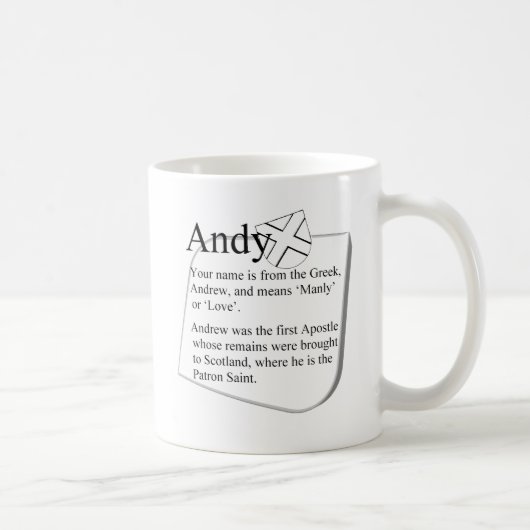 Ihre NamensTasse, Ursprung und Bedeutung: Andy Kaffeetasse (Rechts)