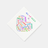 Ihre Napkins mit Liebe Text Multi Language Word Serviette (Ecke)