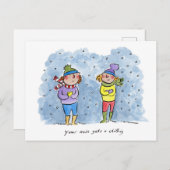 Ihre Nase bekommt eine Kälte Postkarte (Vorne/Hinten)