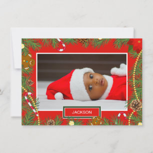 Ihre Niedliche Foto Red Frame Weihnachtskarte