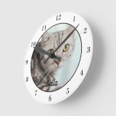 Ihre Niedliche Haustier-Foto-Mauer Runde Wanduhr (Winkel)