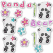 Ihre niedlichen Pandas Aufkleber (Vorderseite)