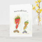 Ihre noch heiße Paprikaschoten Geburtstagskarte Karte (Gelbe Blume)