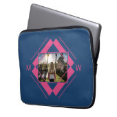 Ihre Notebook-Ärmel für Foto und Monogramm Laptopschutzhülle (Vorderseite Links)