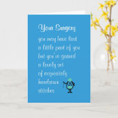 Ihre Operation ein lustiges Gedicht bald gut werde Karte (Gelbe Blume)