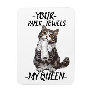 Ihre Papierhandtücher My Queen Niedlich Cat Magnet