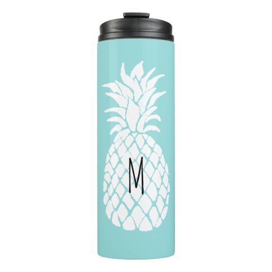 Ihre personalisierte Ananas in Monogramm hinzufüge Thermosbecher (Vorderseite)
