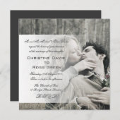 Ihre personalisierte Hochzeitseinladung des Fotos Einladung (Vorne/Hinten)