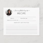 Ihre Personalisierte Rezept-Karte für Ihr Foto Begleitkarte (Vorderseite)