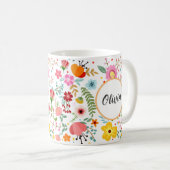 Ihre Personalisierte Tasse mit Blumenmuster (VorderseiteRechts)