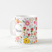 Ihre Personalisierte Tasse mit Blumenmuster (Vorderseite Links)