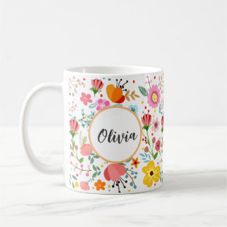 Ihre Personalisierte Tasse mit Blumenmuster