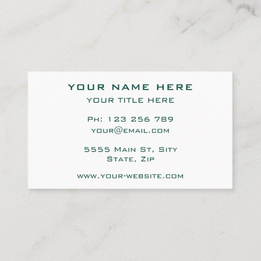 Ihre Personalisierte Visitenkarte für Farben und S (Rückseite)