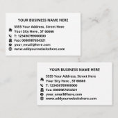 Ihre Personalisierte Visitenkarte für Ihr eigenes  (Vorne/Hinten)