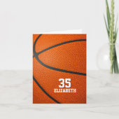 Ihre persönliche Nachricht einfache Basketballgrüß Karte (Vorderseite)