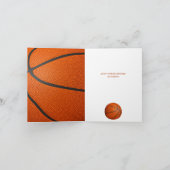 Ihre persönliche Nachricht einfache Basketballgrüß Karte (Innenseite)