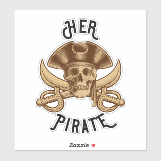 Ihre Piraterie Vintage Crossbones Skull & Sword Aufkleber (Blatt)