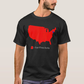 Ihre Pizza Sind zum Kotzen Amerika Karte T-Shirt