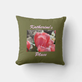 Ihre Platz Throwkissen Rosa-Tulpe-Blumen Kissen