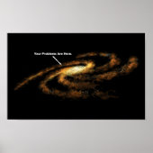 Ihre Probleme sind hier Milchstraßengalaxie Poster (Vorne)
