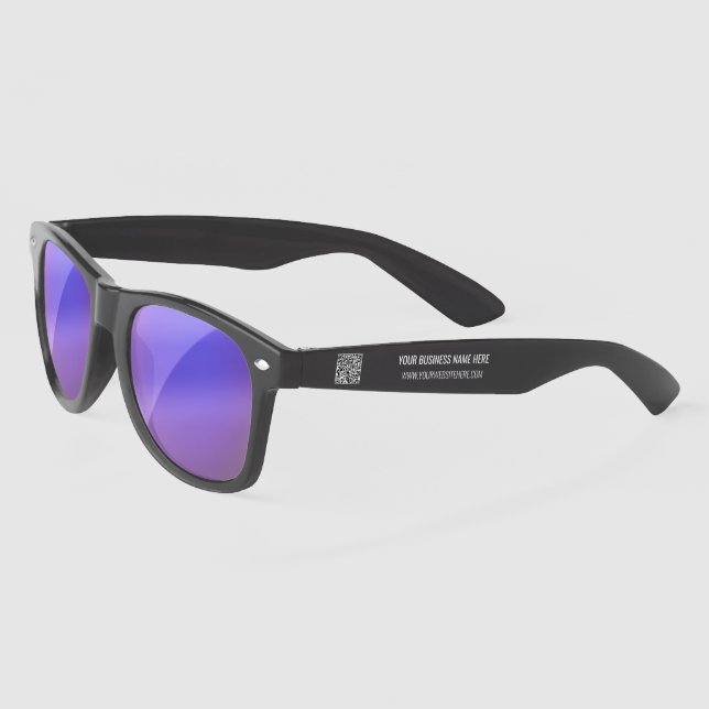 Ihre QR-Code-Business-Text-Werbebrille (Links)