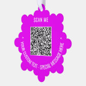 Ihre QR Code Custom Text Weihnachtszauberkarte Ornament Karte (Linke Ecke)