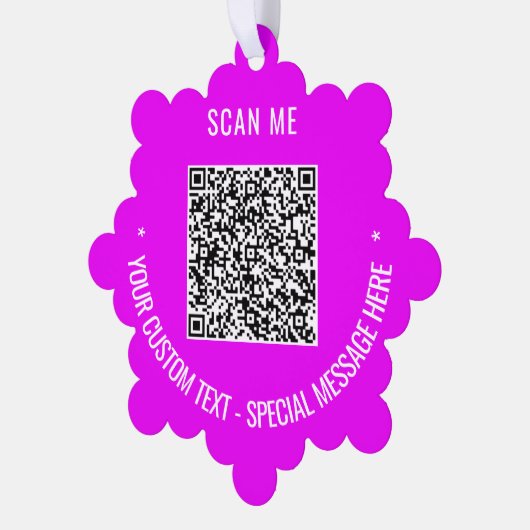 Ihre QR Code Custom Text Weihnachtszauberkarte Ornament Karte (Linke Ecke)