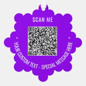 Ihre QR Code Custom Text Weihnachtszauberkarte Ornament Karte (Rückseite)