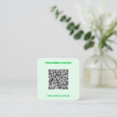 Ihre QR-Code-Geschäftskarten Beispiel Wählen Sie F Quadratische Visitenkarte (Stehend Vorderseite)