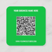 Ihre QR-Code-Geschäftskarten Beispiel Wählen Sie F Quadratische Visitenkarte (Rückseite)