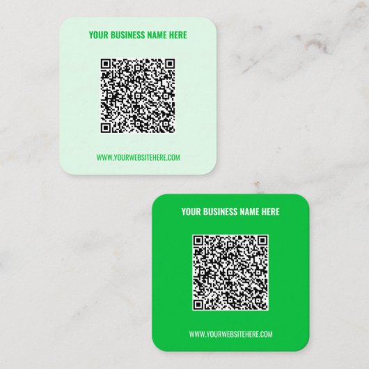 Ihre QR-Code-Geschäftskarten Beispiel Wählen Sie F Quadratische Visitenkarte (Vorne/Hinten)