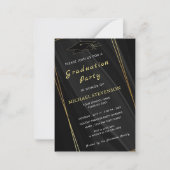 Ihre QR Code Gold Black Abschluss Einladungskarte (Vorderseite)