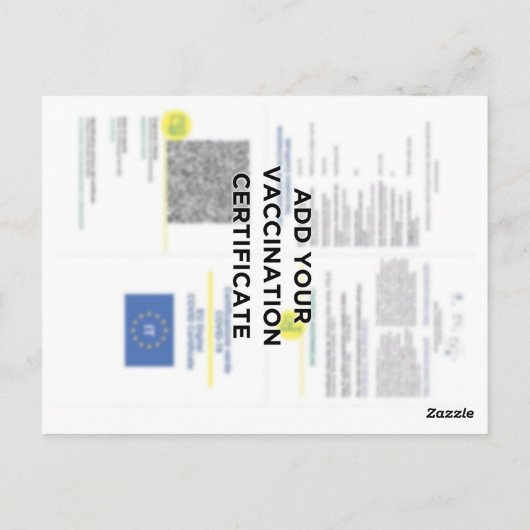 Ihre QR Code Green Vaccine Certificate Pass Card Postkarte (Rückseite)