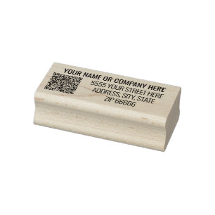 Ihre QR-Code-Info-Adresse Moderne Briefmarke Gummistempel