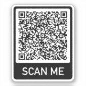Ihre QR-Code-Info Ich Werbe-Aufkleber prüfen Aufkleber (Vorderseite)