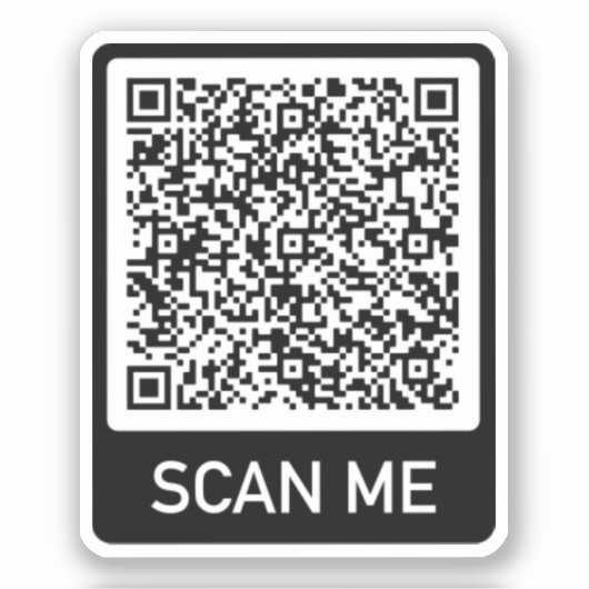 Ihre QR-Code-Info Ich Werbe-Aufkleber prüfen Aufkleber (Vorderseite)