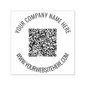 Ihre QR-Code-Info Name Website Selbstfarbige Brief Permastempel (Design)